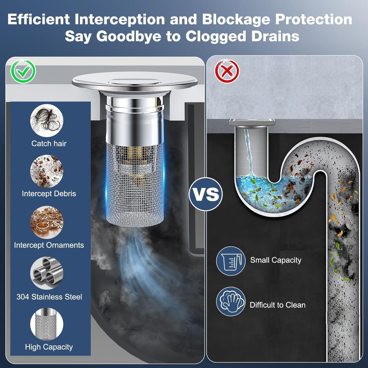 Filter - Keep your sink clear without a plumber needed!