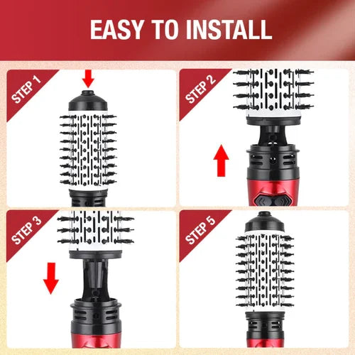 2-in-1 Rotating Hair Brush & Dryer – Perfect for All Hair Types!