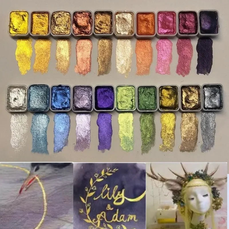 Pearlescent watercolor – Intense Shine and Vibrant Shades