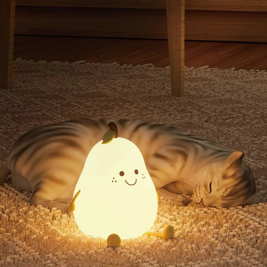 Rechargeable silicone night light for children