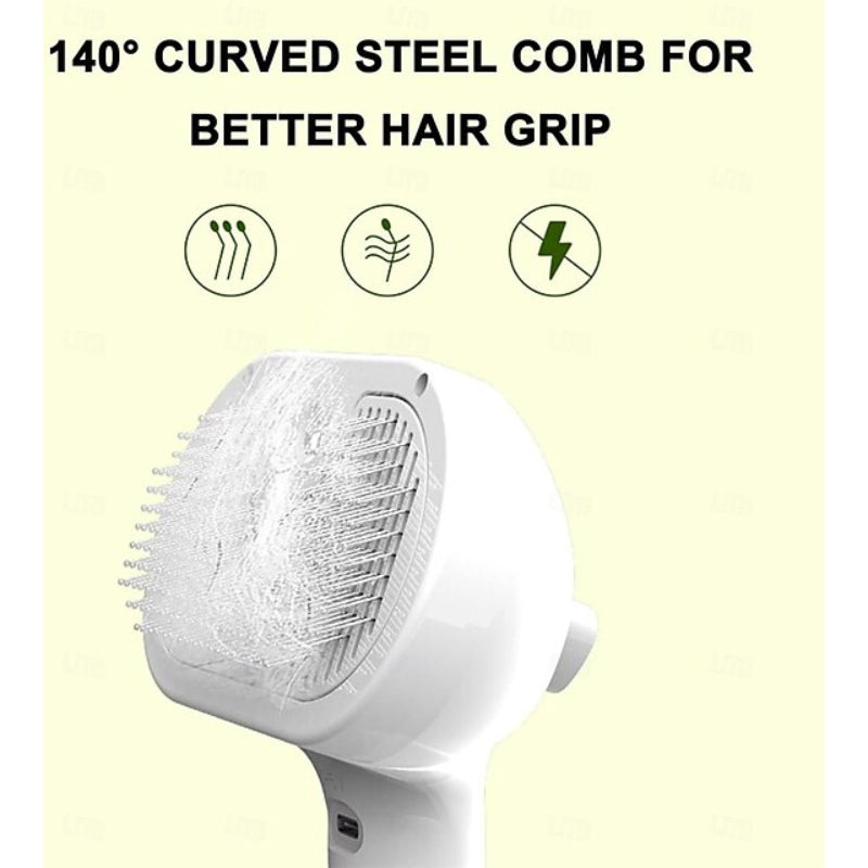 2-in-1 massaging brush for a shiny coat