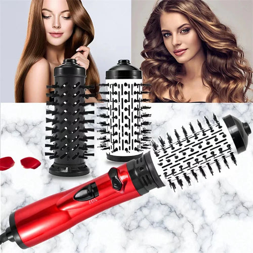 2-in-1 Rotating Hair Brush & Dryer – Perfect for All Hair Types!
