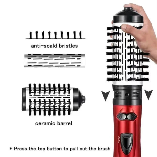 2-in-1 Rotating Hair Brush & Dryer – Perfect for All Hair Types!