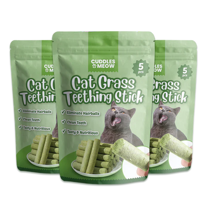 Cat Grass Teething Sticks