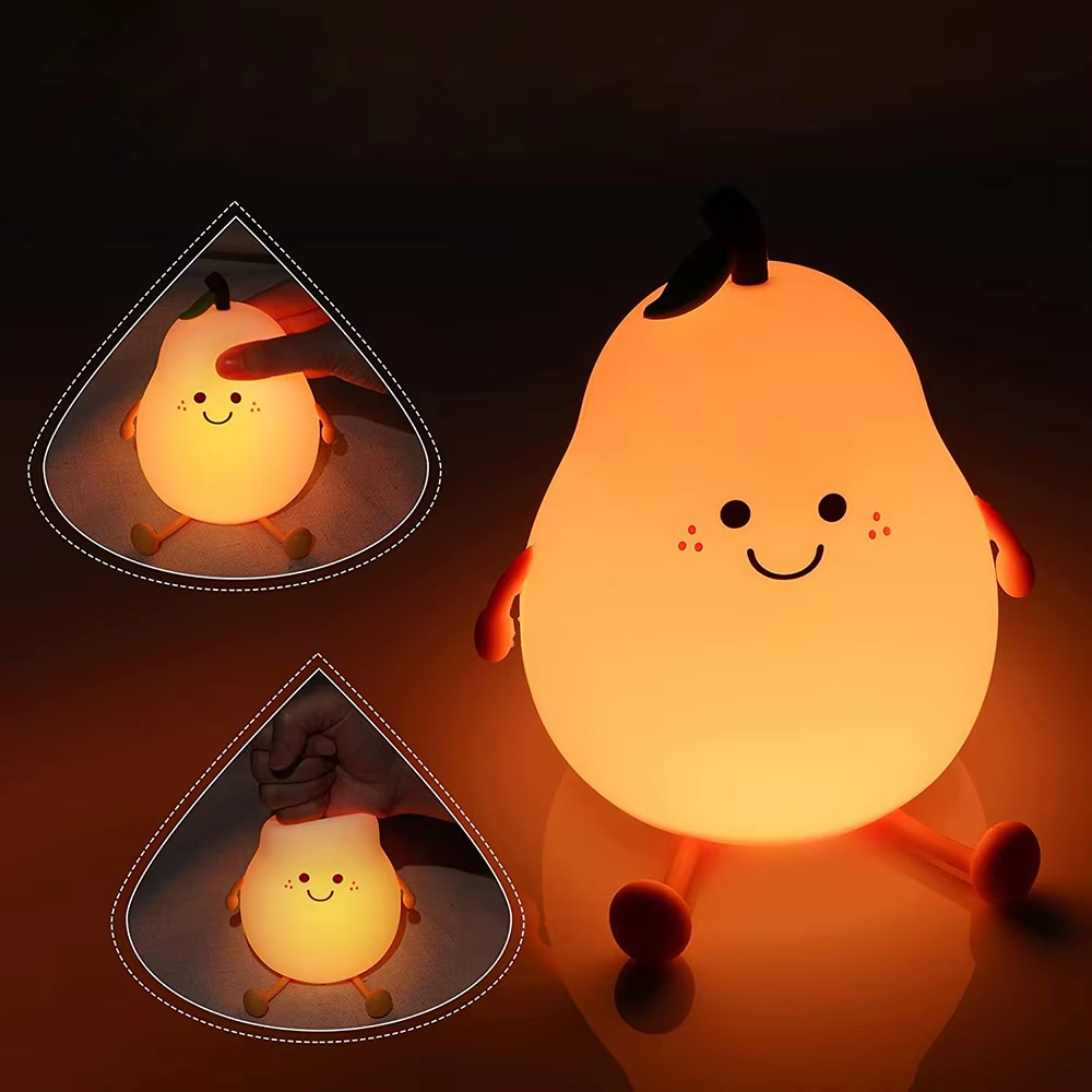 Rechargeable silicone night light for children