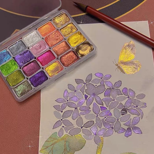 Pearlescent watercolor – Intense Shine and Vibrant Shades